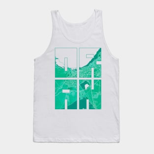 Oran, Algeria  City Map Typography - Watercolor Tank Top